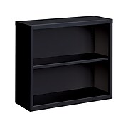 Hirsh HL8000 Series 2-Shelf 30"H Steel Bookcase, Black (21987)