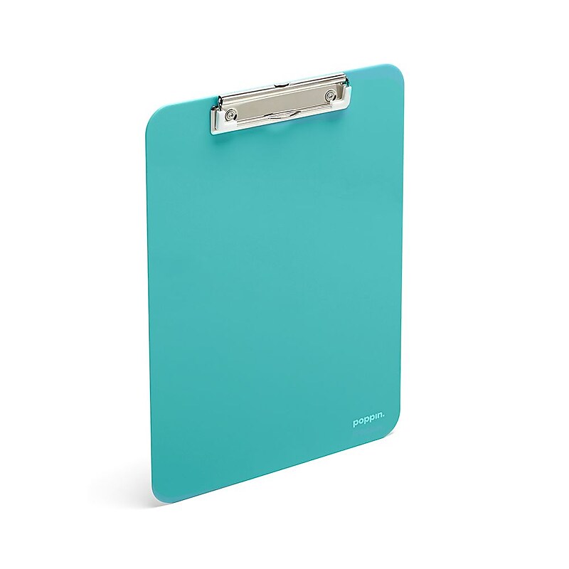 Poppin 9"W x 12.5"H Clipboard, Aqua, 6 Per Box (105035) image 1