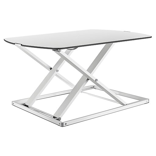 MountIt! Low Profile SitStand Desk Converter, Height Adjustable Staples