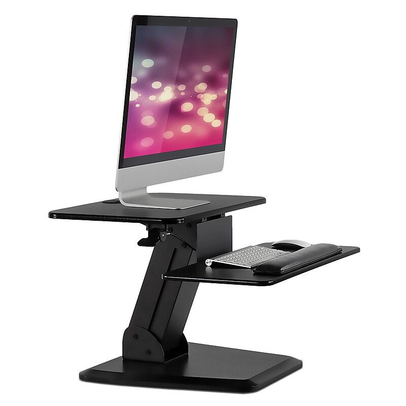 Mount-It! 23"W Manual Adjustable Standing Desk Converter, Black (MI-7916) image 1
