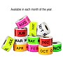 Tape Logic 6" x 3" Rectangle "JAN" Months of the Year Label, Fluorescent Yellow, 500/Roll~#|#~sp127287568_sc7