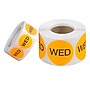 Tape Logic 1" Circle "WED" Days of the Week Label, Fluorescent Orange, 500/Roll~#|#~sp127287627_sc7