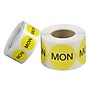 Tape Logic 1" Circle "MON" Days of the Week Label, Fluorescent Yellow, 500/Roll~#|#~sp127287631_sc7