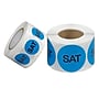 Tape Logic 1" Circle "SAT" Days of the Week Label, Blue, 500/Roll~#|#~sp127288169_sc7