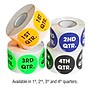 Tape Logic 2" Circle "4TH QTR." Quarter Label, Black, 500/Roll~#|#~sp127288373_sc7