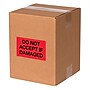 Labels, "Do Not Accept If Damaged", 3" x 5", Fluorescent Red, 500/Roll (DL2342)~#|#~sp127289895_sc7