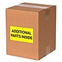 Tape Logic Labels, "Additional Parts Inside", 3" x 5", Fluorescent Yellow, 500/Roll (DL1323)~#|#~sp127290393_sc7