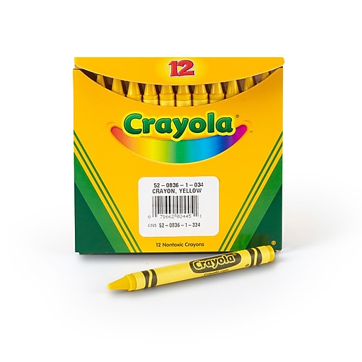 Crayola Bulk Crayons, Yellow, 12/Box
