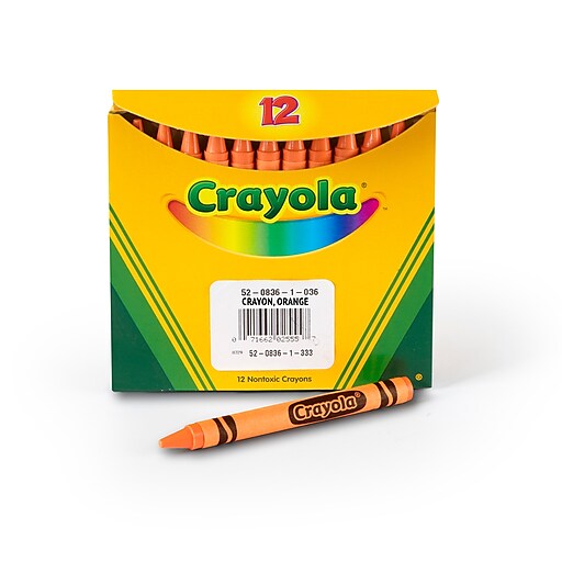 Bulk Crayons, Orange, 12/Box  Emergent Safety Supply: PPE, Work