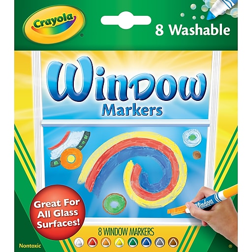 Crayola Non-Toxic Washable Marker Set, Conical Tip, Assorted Colors, Set of  12