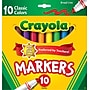 Crayola Kid's Markers, Broad Line, Assorted Colors, 10/Pack (58-7722)~#|#~sp127455488_sc7