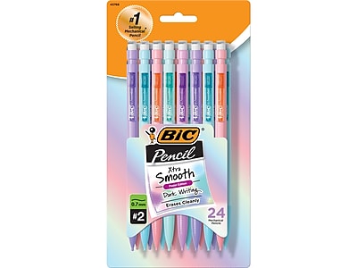 BIC Xtra Smooth Pastel Edition Mechanical Pencil 0.7mm #2 Medium Lead (MPNP24-BLK)