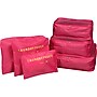 Nicci 6-Piece Fabric Travel Organizer, Rose Red (CBM002L-RSRD)~#|#~sp127456048_sc7