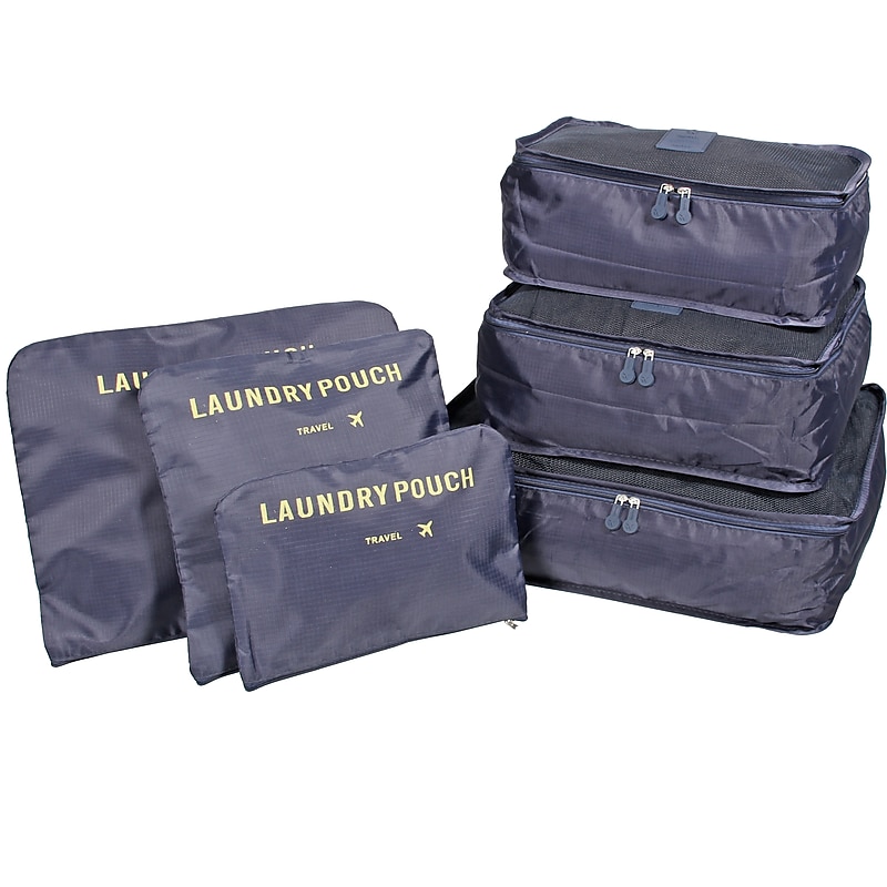 Nicci 6-Piece Fabric Travel Organizer, Navy (CBM002L-NAVY) image 1