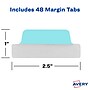 Avery UltraTabs Repositionable Margin Tabs, 2.5" x 1", Assorted Pastel Colors, 6 Tabs/Pad, 8 Pads (74867)~#|#~sp127538869_sc7