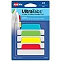 Avery UltraTabs Repositionable Margin Tabs, 2.5" x 1", Assorted Colors, 6 Tabs/Pad, 8 Pads (74866)~#|#~sp127538872_sc7