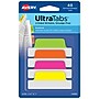 Avery UltraTabs Repositionable Margin Tabs, 2.5" x 1", Assorted Neon, 6 Tabs/Pad, 8 Pads (74865)~#|#~sp127538889_sc7
