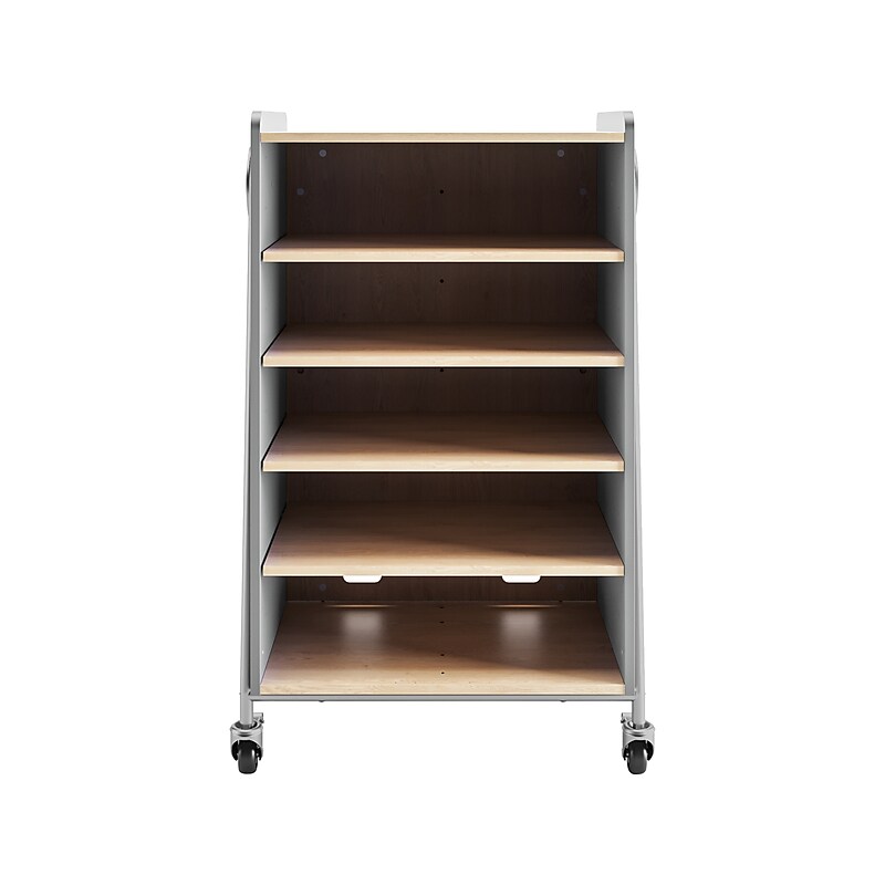 Safco Whiffle Typical 3 48" x 30" Particle Board Double-Column Mobile Storage, Gray (3923GR) image 1