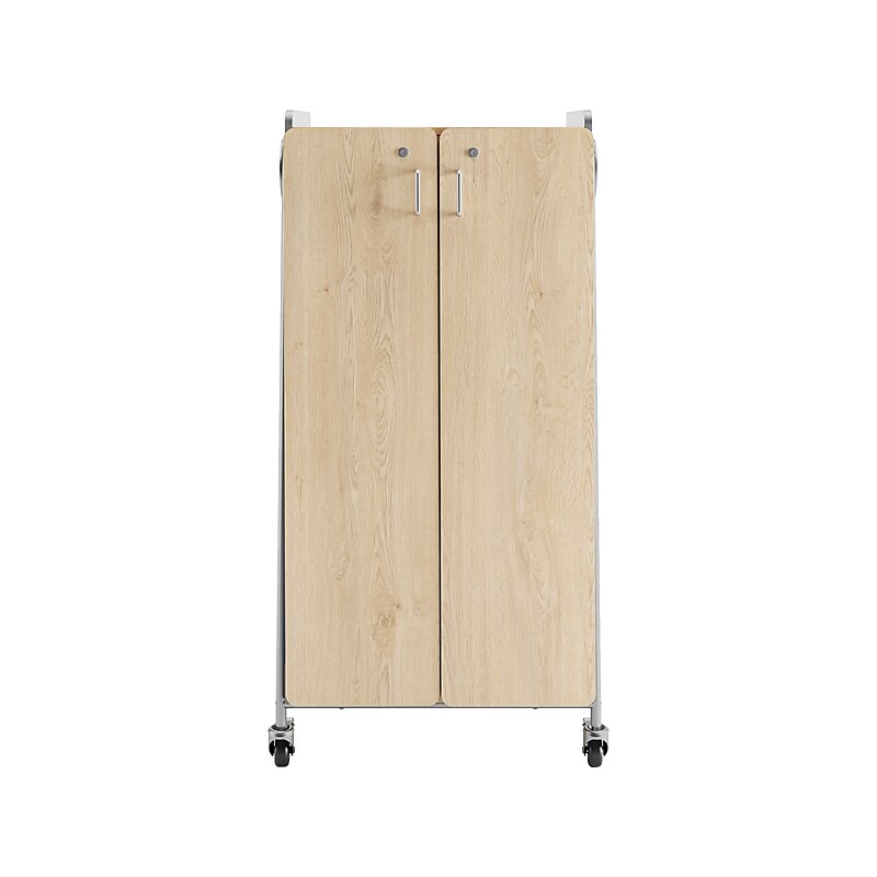 Safco Whiffle Typical 5 60" x 30" Particle Board Double-Column Mobile Storage, Gray (3925GRY) image 1