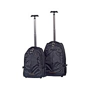 Club Rochelier 2-Piece Rolling Backpack Set, Black (SW001-Black)