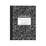 Roaring Spring Paper Products Composition Notebook, 7.88" x 10.25", Plain, 80 Sheets, Black Marble, 24/Case (77479cs)