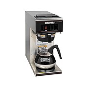 Bunn VP17-1 12-Cup Commercial Pourover Coffee Brewer, Stainless Steel/Black (13300-0001)