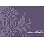 Great Papers Amethyst Flourish Matte Personal Thank You Notecards, Purple, 24/Pack (2013273)~#|#~sp127617079_sc7