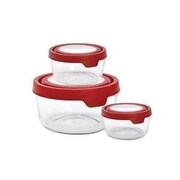 Anchor Hocking TrueSeal 6 Piece Food Storage Set, Red (91090TSR) by