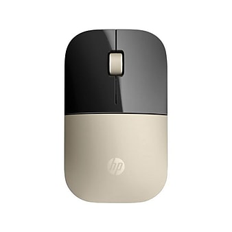 HP X7Q43AA#ABL Wireless Blue LED Mouse, Gold