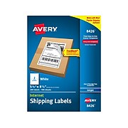 Avery Inkjet Shipping Label, 5 1/2" x 8 1/2", White, 2 Labels/Sheet, 100 Sheets/Pack (8426)
