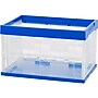 Iris 52.83 Qt. Open Lid Collapsible Storage Crate, Clear/Blue (100711)~#|#~sp127863742_sc7