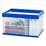 Iris 52.83 Qt. Open Lid Collapsible Storage Crate, Clear/Blue (100711)~#|#~sp127863744_sc7