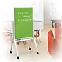 Best-Rite Visionary Curve Colored Glass Whiteboard Easel White Frame Green Glass 47.24"H x 35.43"H Surface (74957-Green)~#|#~sp12793263_sc7