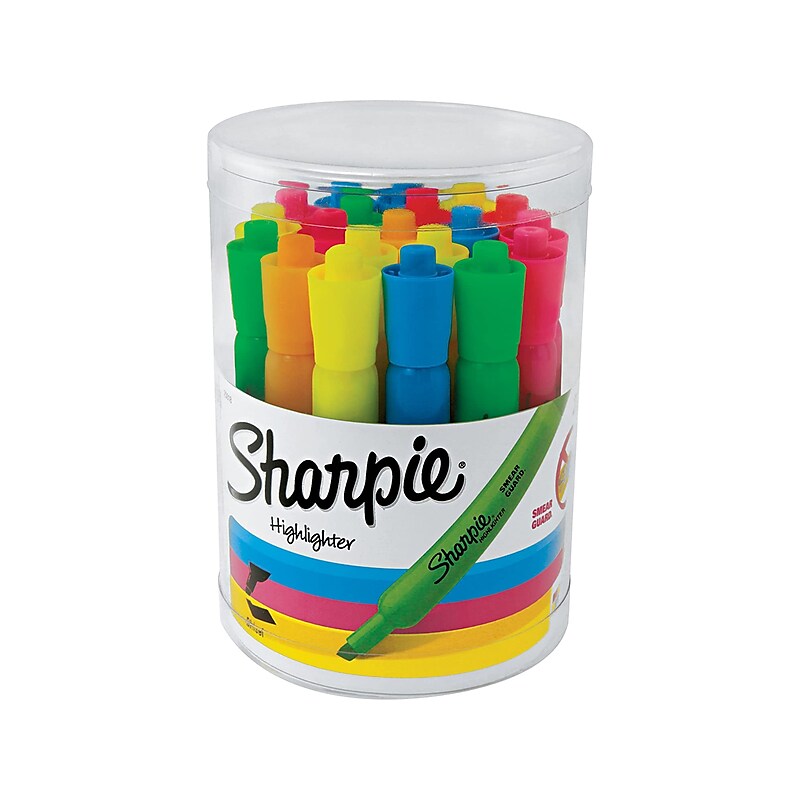 Sharpie Tank Highlighters, Chisel Tip, Assorted Colors, 20/Pack (25018) image 1