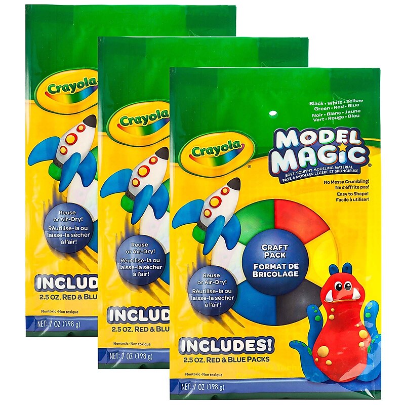 Crayola Model Magic Craft Pack, 6 Colors Per Pack, 3 Packs (BIN232407-3) image 1