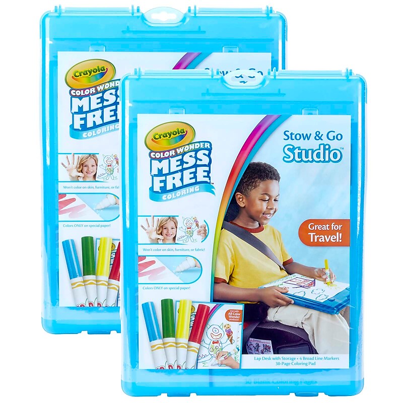 Crayola Color Wonder Mess Free Stow & Go Studio Travel Kit, 2 Kits (BIN752580-2) image 1