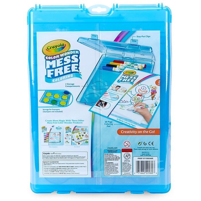 Crayola Color Wonder Recharge – 2 Pads 30 Pages + 20 Mini Marqueurs Magiques Sans Taches – Kit Créatif Anti-Désordre