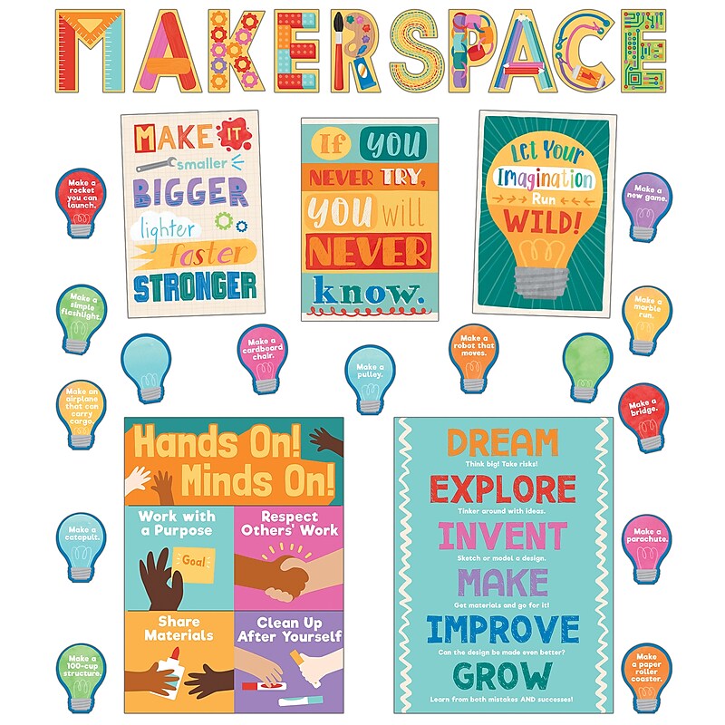 Carson Dellosa Education Bulletin Board Set Makerspace, 33 Pieces (CD-110468) image 1