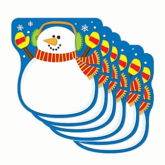 Carson Dellosa Snowman Notepad, 5.75" x 6.25", Unruled, Multicolored, 50 Sheets/Pad, 6 Pads (CD-151017-6)