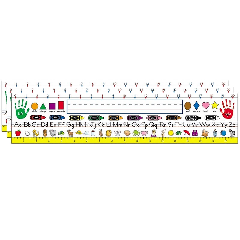 Carson Dellosa Education Traditional Manuscript Nameplates, 18" x 4", 36 Per Pack, 3 Packs (CD-2071-3) image 1