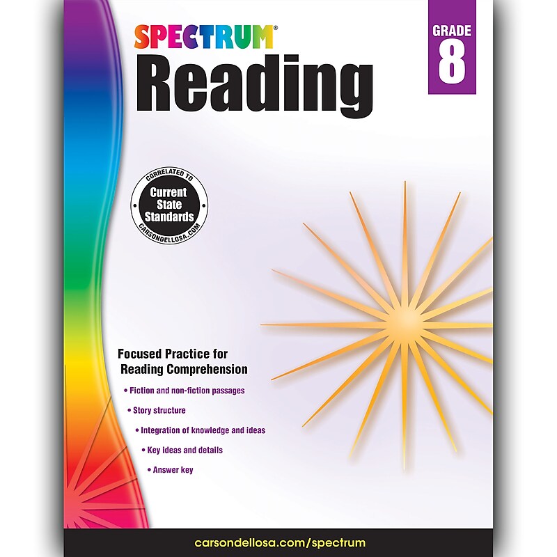 Spectrum Reading Workbook, Grade 8, Paperback image 1