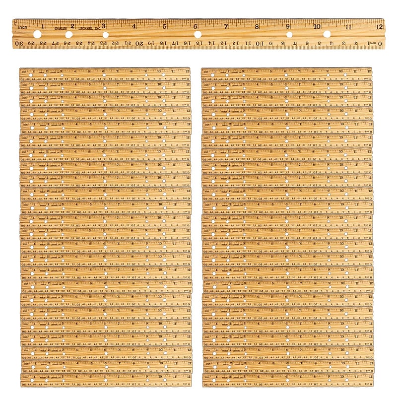 Charles Leonard Economy 12" Wood Ruler, 48/Bundle (CHL77120-48) image 1