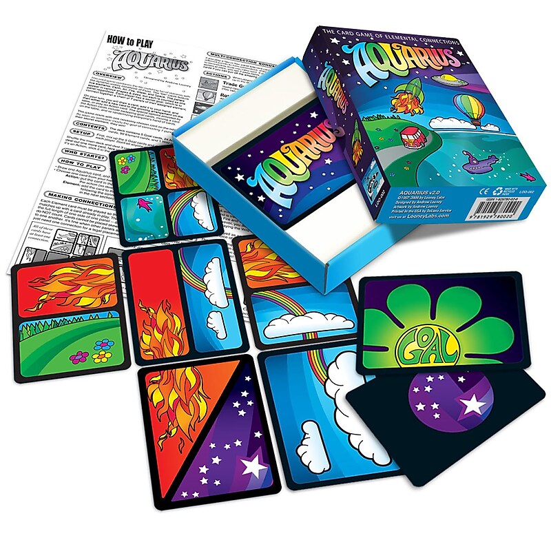 Looney Labs Aquarius Card Game, STEM, Grade PK+ (LLB002) image 1