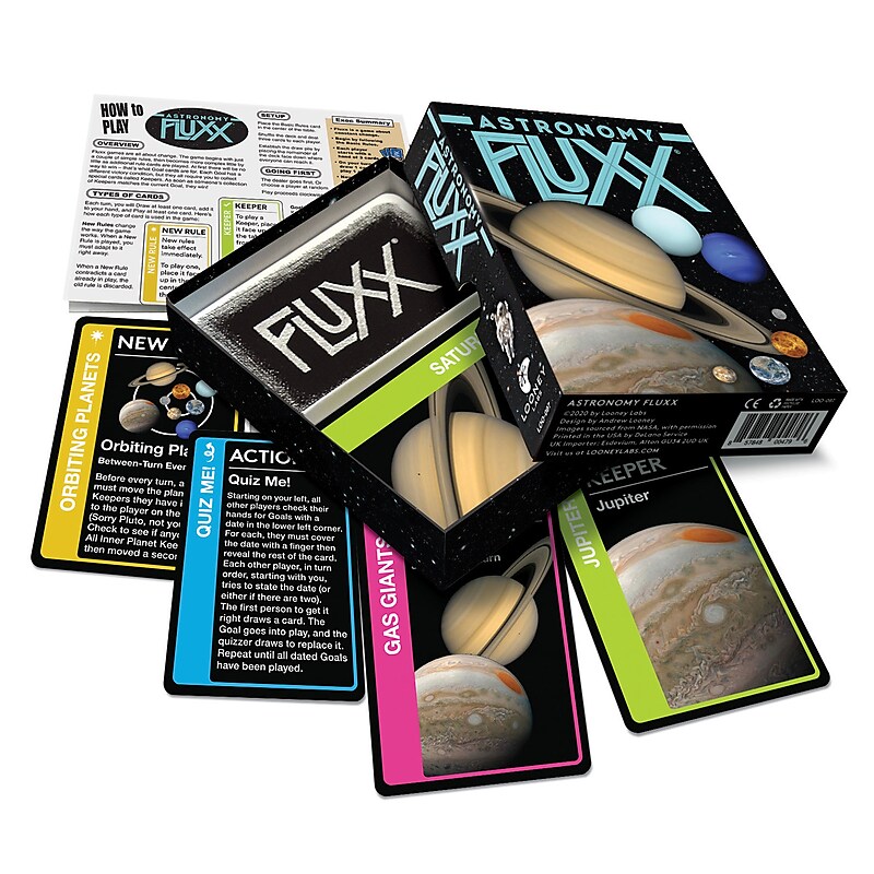 Looney Labs Astronomy Fluxx Card Game, STEM, Grade 3+ (LLB097) image 1