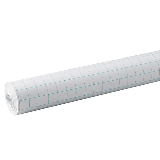 Pacon 1 Quadrille Ruled, 34 x 200', Grid Paper Roll, White (PAC0077810)