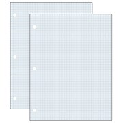 Pacon Quadrille Ruled Filler Paper, 8.5" x 11", White, 500 Sheets/Pack, 2 Packs (PAC2414-2)