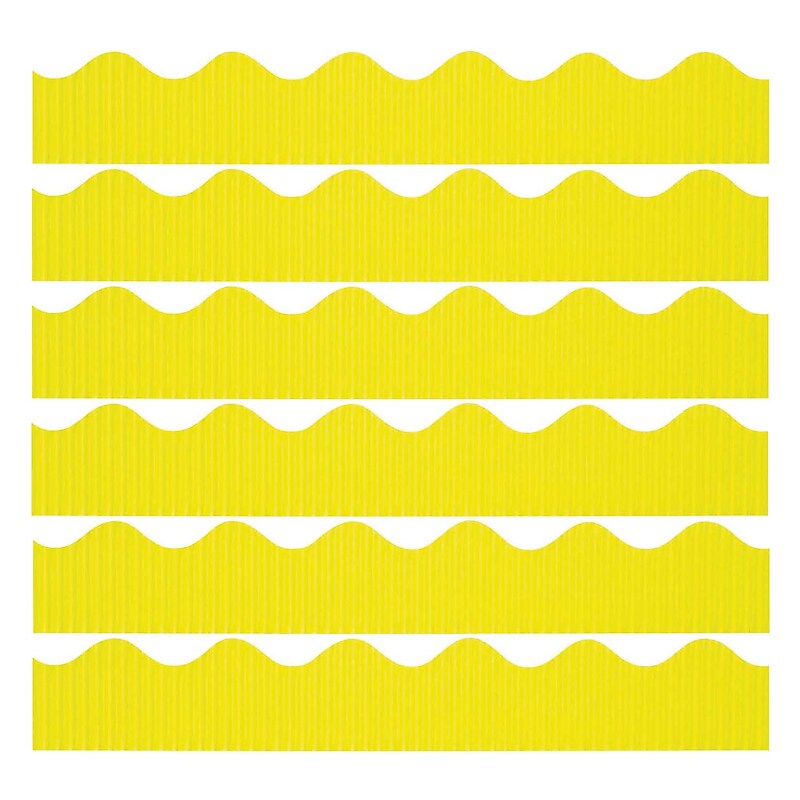 Bordette 50' x 2-1/4" Scalloped Border, Canary, 6 Rolls (PAC37086-6) image 1