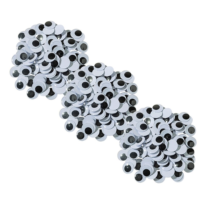 Creativity Street Wiggle Eyes, Black, 20 mm, 100 Per Pack, 3 Packs (PACAC347502-3) image 1