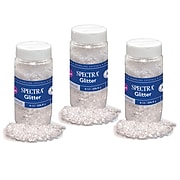 Spectra Glitter, Disco Flakes, Sparkling Crystal, 8 oz. Per Jar, 3 Jars (PACAC8925-3)