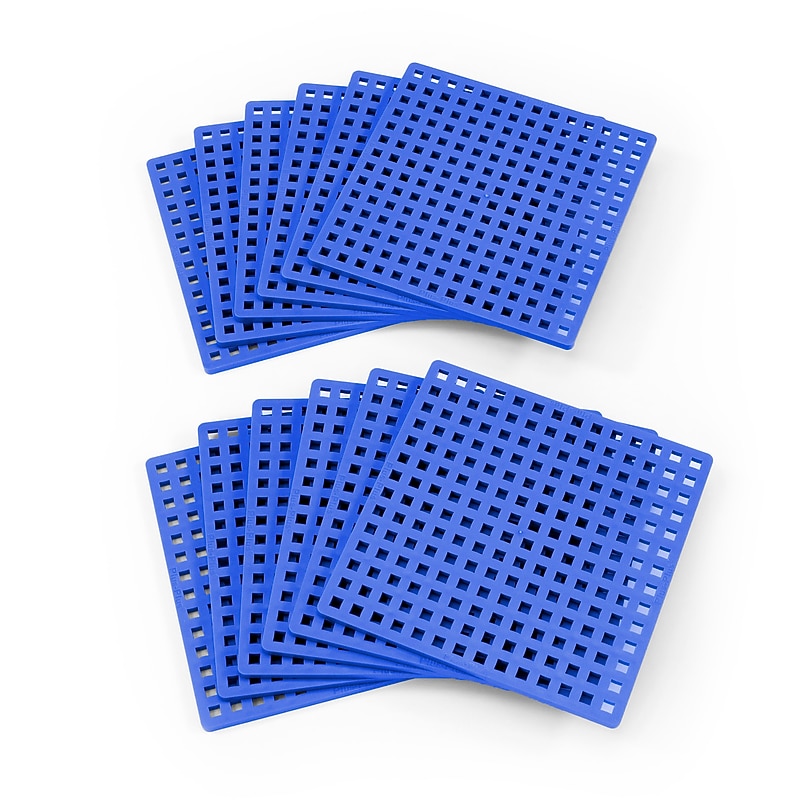 Plus-Plus Baseplates Classroom Pack, Blue, Set of 12 (PLL03392) image 1